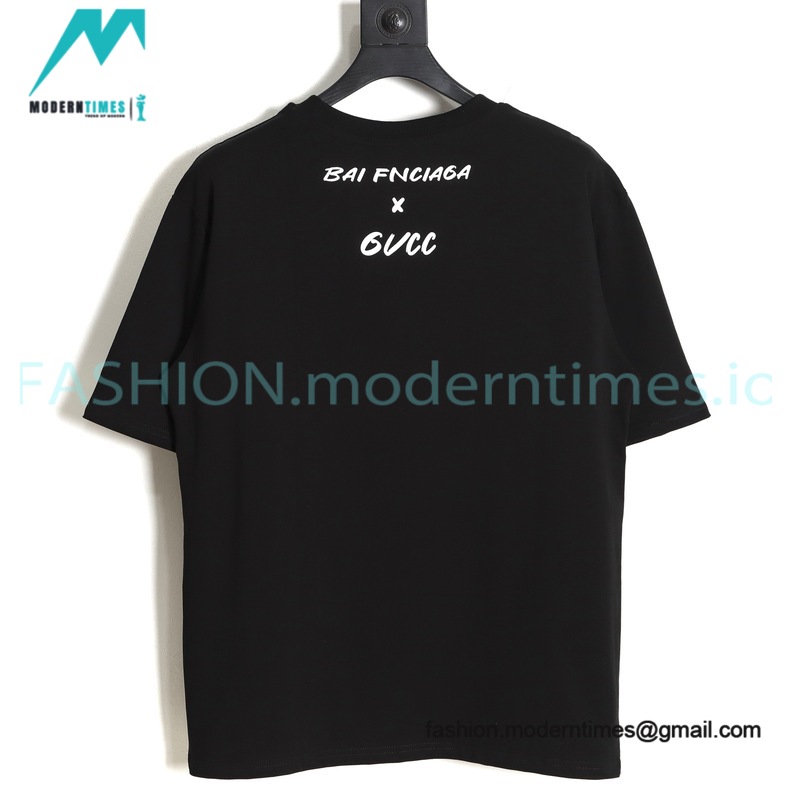 Gucci - Balenciaga Double G-B Print Short Sleeve T-shirt Gucci - Balenciaga Double G-B Print Short Sleeve T-shirt